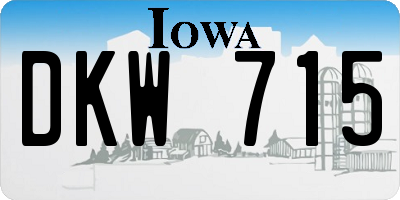 IA license plate DKW715