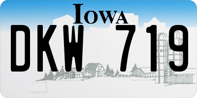 IA license plate DKW719