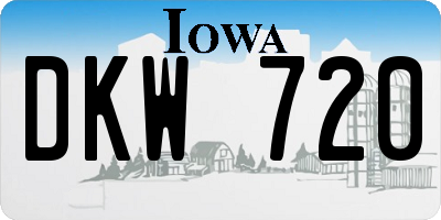 IA license plate DKW720
