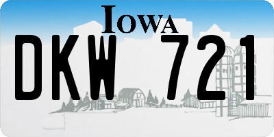 IA license plate DKW721