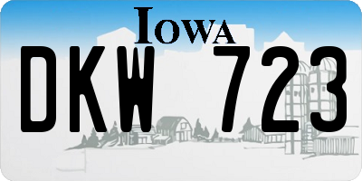 IA license plate DKW723