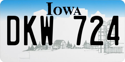 IA license plate DKW724