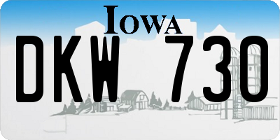 IA license plate DKW730