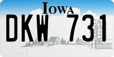 IA license plate DKW731