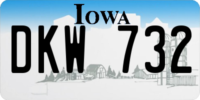 IA license plate DKW732