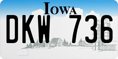 IA license plate DKW736