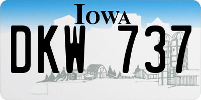 IA license plate DKW737