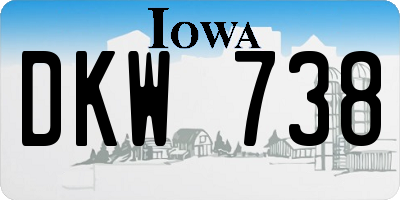 IA license plate DKW738