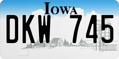 IA license plate DKW745