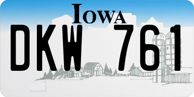 IA license plate DKW761