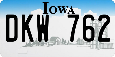 IA license plate DKW762