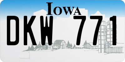 IA license plate DKW771