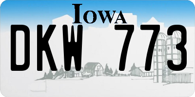 IA license plate DKW773