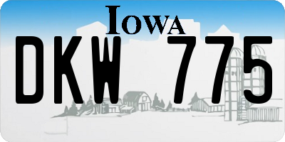 IA license plate DKW775