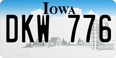IA license plate DKW776