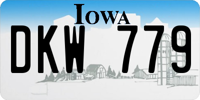 IA license plate DKW779