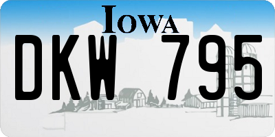IA license plate DKW795