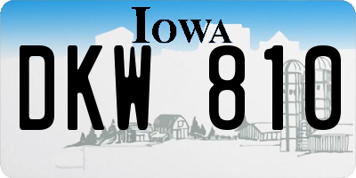 IA license plate DKW810