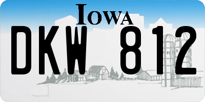 IA license plate DKW812