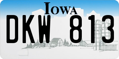 IA license plate DKW813