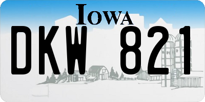 IA license plate DKW821
