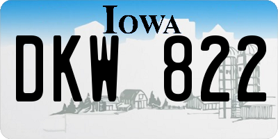 IA license plate DKW822