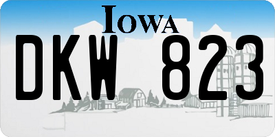 IA license plate DKW823