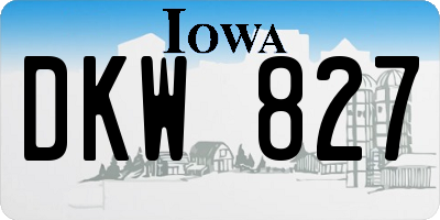 IA license plate DKW827