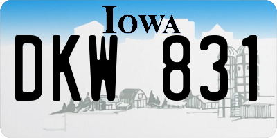 IA license plate DKW831