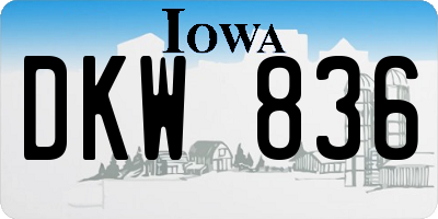 IA license plate DKW836