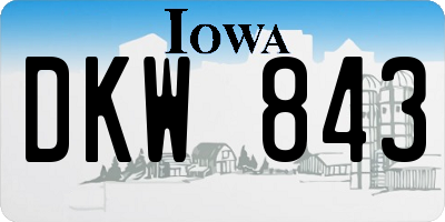IA license plate DKW843