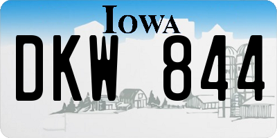 IA license plate DKW844