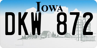 IA license plate DKW872