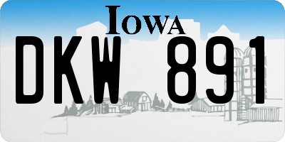 IA license plate DKW891