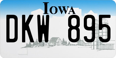 IA license plate DKW895