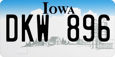 IA license plate DKW896