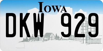 IA license plate DKW929