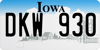 IA license plate DKW930