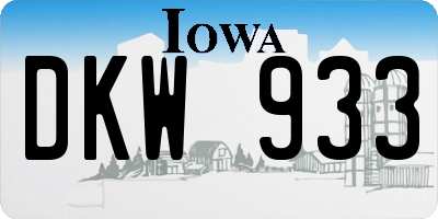 IA license plate DKW933