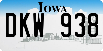 IA license plate DKW938