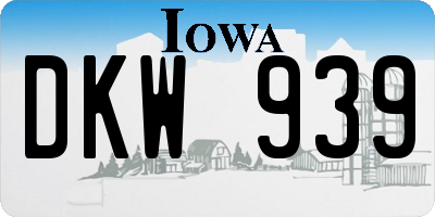 IA license plate DKW939