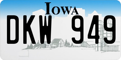 IA license plate DKW949