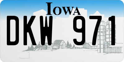 IA license plate DKW971