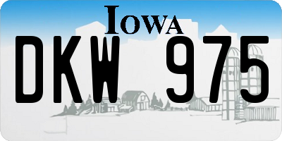 IA license plate DKW975