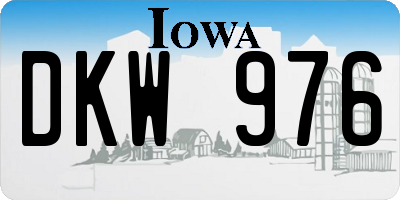 IA license plate DKW976