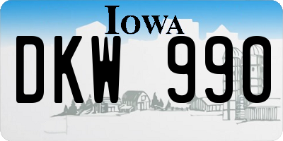 IA license plate DKW990