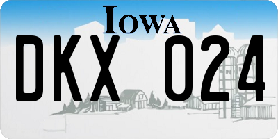 IA license plate DKX024