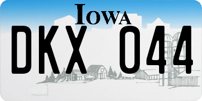 IA license plate DKX044
