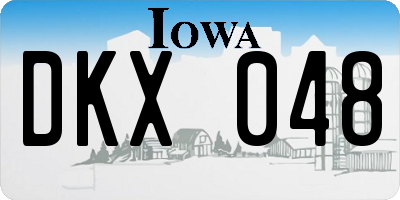 IA license plate DKX048