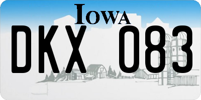 IA license plate DKX083